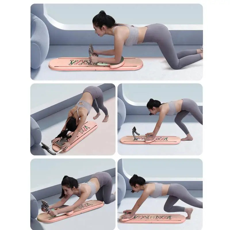 Pilates Board Pilates Reformer Board Core Workout Equipment Multi-Purpose Foldable Ab Core Trainer for Shape Your Entire Body